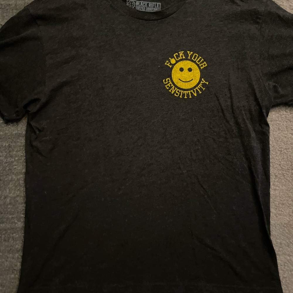 Men’s XL F*ck Your Sensitivity Black Rifle charcoal tee